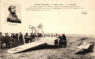 1911 Paris Madrid - Le Depart. Védrines's plane accident (non PC)