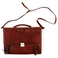 Imperial bőr aktatáska, számzáras, uniszex, több rekeszes, belül kissé kopottas, kívül szép állapotú, 30x40cm