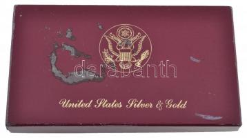 Amerikai Egyesült Államok 1983S 1$ Ag + 1984S 1$ Ag "XXIII. Nyári Olimpia Los Angeles" ere...