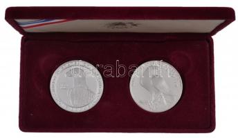 Amerikai Egyesült Államok 1983S 1$ Ag + 1984S 1$ Ag "XXIII. Nyári Olimpia Los Angeles" ere...