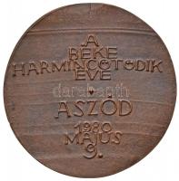 Ligeti Erika (1934-) 1980. "A béke harmincötödik éve - Aszód 1980. Május 9." Br emlékérem ...