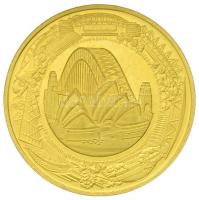 Ausztrália / Sydney 2000. "Paralimpiai Részvételi Érem" aranyozott fém emlékérem eredeti t...