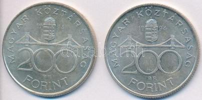 1994. 200Ft Ag "Deák" (2x) T:2,2-