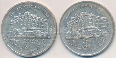 1992. 200Ft Ag "MNB" (2x) T:2,2-