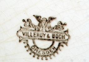 Villeroy&Boch antik tál, jelzett, hibátlan, 28×23 cm
