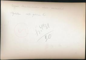 1954 Sziklai Dezső(1910-1997): A csepeli munkásszálló életéből, hátoldalon feliratozva, 18x24 cm