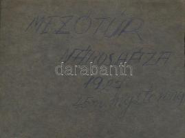 1927 A mezőtúri városháza építése, hátoldalon feliratozva, kartonra kasírozva, 16x12 cm