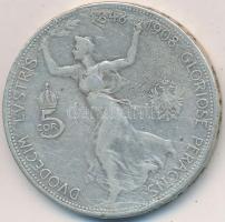 Ausztria 1908. 5K Ag "Jubileum" T:3 ph. Austria 1908. 5 Corona Ag "Jubilee" C:F edge error