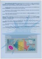 Románia 1999. 2000L "Napfogyatkozás" emléklapon, borítékban (9x) T:I
Romania 1999. 2000 L...
