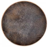 1990. "Diósgyőri Gépgyár 75 éves - 1915-1990" Br plakett eredeti tokban (82mm) T:2