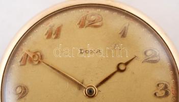 cca 1900 14K arany Doxa másodpercmutatós zsebóra dupla fedeles, tisztításra szorul, jelzett, jó álla...