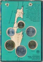 Izrael 1967. 1A-1L "Jeruzsálem Minta Szett" (6xklf) fémpénz szett sérül dísztokban T:1
Isr...