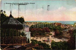 Genova, Panorama dalla Villetta Dinegro e Piazza Corvetto