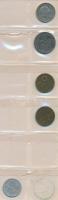 91db-os vegyes fémpénz gyűjtemény érmetartó albumban, benne indiai, izraeli, német replikákkal, érde...