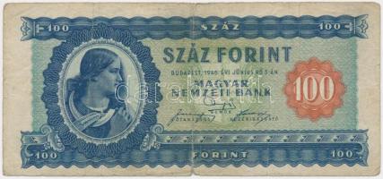 1946. 100Ft vízjeles T:III- Adamo F26