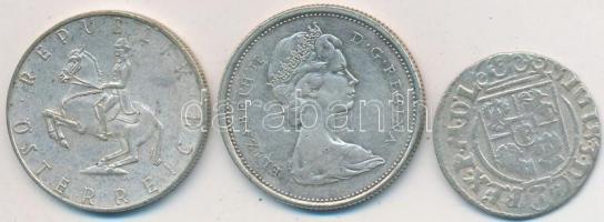 Vegyes: Lengyel Királyság 1625. 3P Ag "III. Zsigmond" + Ausztria 1966. 5Sch Ag + Kanada 19...