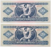 1980. 20Ft (2x) T:I-,II