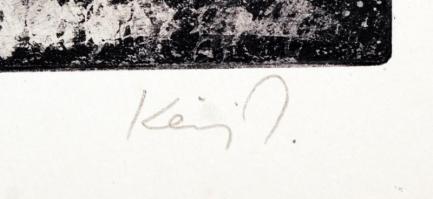 Kéri Imre (1945-): Téli csend. Rézkarc (80/100), papír, jelzett, keretben 44×55 cm