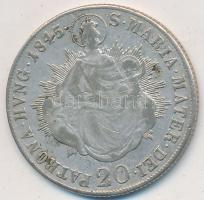 1845B 20Kr Ag "V. Ferdinánd" T:3 ragasztónyom Huszár: 2018, Unger III.:1419.