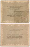 1848. 10Ft "Kossuth bankó" (2x) T:III,III-
Adamo G111