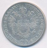 Ausztria / olasz verdejel 1831M 20Kr Ag "I. Ferenc" T:2-
Austria / Italian mint mark 1831...