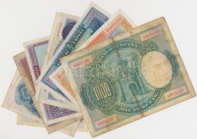 Spanyolország 1925-1935. 5P-1000P (9xklf) T:vegyes
Spain 1925-1935. 5 Pesetas - 1000 Pesetas (9xdiff...