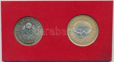 1969. 50Ft Ag + 100Ft Ag "Tanácsköztársaság" pár T:BU Eredeti banki csomagolásban (piros)!