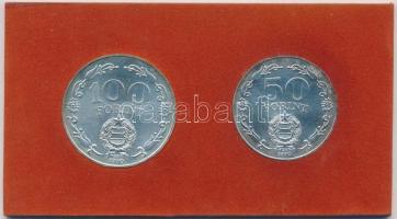 1970. 50Ft Ag + 100Ft Ag "Felszabadulás" pár T:BU Eredeti MNB plasztiktokban (piros)!