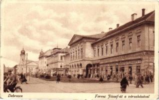 Debrecen, Ferenc József utca, Városháza, Csepel kerékpárüzlet