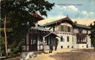 Csízfürdő, Gyógyház vendéglő, Herskovits Mór kiadása / spa restaurant