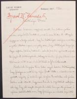 1932-1937 Bp., Gyógyszerészek fejléces levélpapírjára írt levelek, 3 db