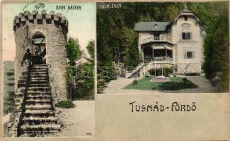Tusnádfürdő, Apor bástya, Villa Lilly;kiadja Brunner Lajos / villa, Apor bastion