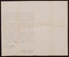 1885 Simor János (1813-1891) hercegprímás levélpapírjára írt levél, hátoldalon Mayer István(1813-189...