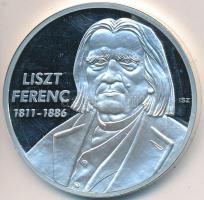 Ifj. Szlávics László (1959-) DN Nagy Magyarok / Liszt Ferenc ezüstözött Cu emlékérem (40mm) T:PP ujjlenyomat, felületi karc