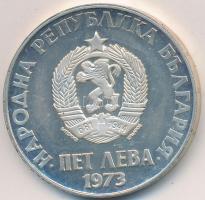 Bulgária 1973. 5L Ag "1923-as felkelés 50. évfordulója" T:2,2- (PP) Bulgaria 1973. 5 Leva Ag "50th Anniversary - Anti-fascist uprising of 1923" C:XF,VF (PP)