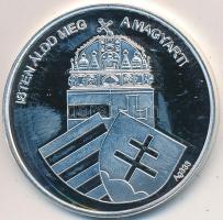 DN "Nemzetünk nagyjai - Szent István" Ag emlékérem (15,06g/0.333) T:PP ujjlenyomat