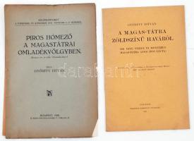 Győrffy István publikációk: A Magas-Tátra zöldszínű haváról. Bp., 1927, Franklin. Tátrai színes havakról. Bp, 1927, Kellner. Piros hómező a Magastátrai omladékvölgyben. Bp., 1928, Kellner. Kiadói papír kötésben.