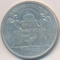 1930. 5P Ag "Horthy jobbra" T:3 Adamo P8