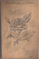 Flower, wooden card