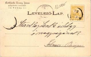 Tokaj, Rothfuchs Evang. János gyógyszertára a "Megváltóhoz"; Divald, Eperjes (Rb)