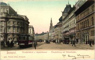 Budapest VIII. Erzsébet körút, Népszínház, Technológiai Iparmúzeum, Hotel Rémi; Taussig Arthur