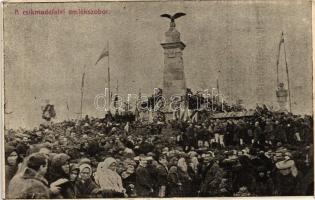 1905 Csíkmadéfalva, Emlékszobor avatás; Vákár L. kiadása / Siculicidium, Székely memorial inauguration