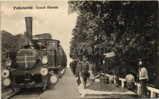 Félixfürdő, Vasútállomás, építőmunkások / railway station, construction workers