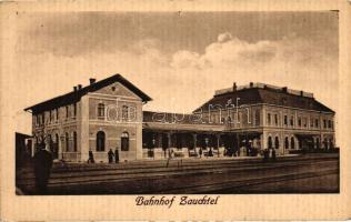 Suchdol nad Odrou, Zauchtel; Bahnhof, Verlag Artur Mannaberg / Nadrazi / railway station