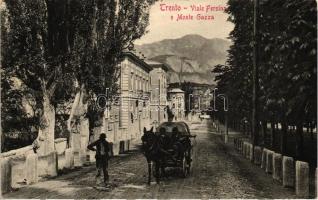 Trento, Viale Fersina e Monte Gazza / street view with carriage