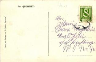 Kreuth, Johann Gasthwirtschaft "Jagasitz" Photo und Verlag von A. Jelenz / inn, alpine res...