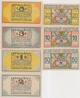 Székesfehérvár 1921. "Légszeszgyár és Vegyiművek Részv.-Társ." 10f + 20f + 50f + 1K + 2K +...