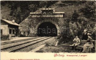 Langen am Arlberg, Arlbergbahn. Westportal; Verlag Verschönerungsverein Klösterle / railway station, tunnel