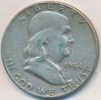 Amerikai Egyesült Államok 1954D 1/2$ Ag "Franklin" T:2-
USA 1954D Half Dollar Ag "Fra...