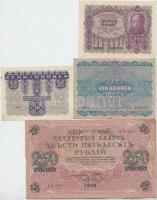 Vegyes: Ausztria 1922. 10K + 20K + 100K + Orosz Birodalom 1917. 250R T:I-,II,III Mixed: Austria 1922. 10 Kronen + 20 Kronen + 100 Kronen + Russia 1917. 250 Rubles C:AU,XF,F